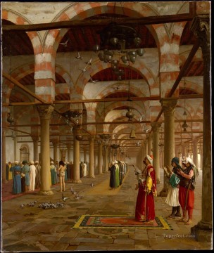 ジャン・レオン・ジェローム Painting - カイロのアムル・モスクでの公共の祈り ギリシャ・アラビア・オリエンタリズム ジャン・レオン・ジェローム